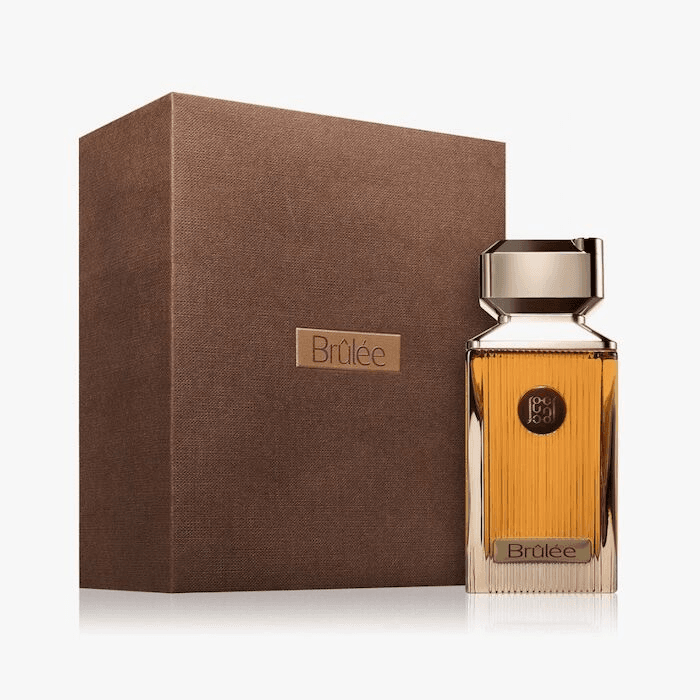 Brulee Perfume — box and bottle