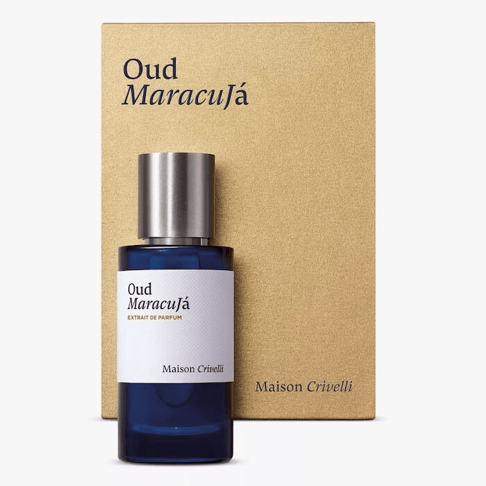 Maison Crivelli Oud Maracuja 100ml — bottle and packaging