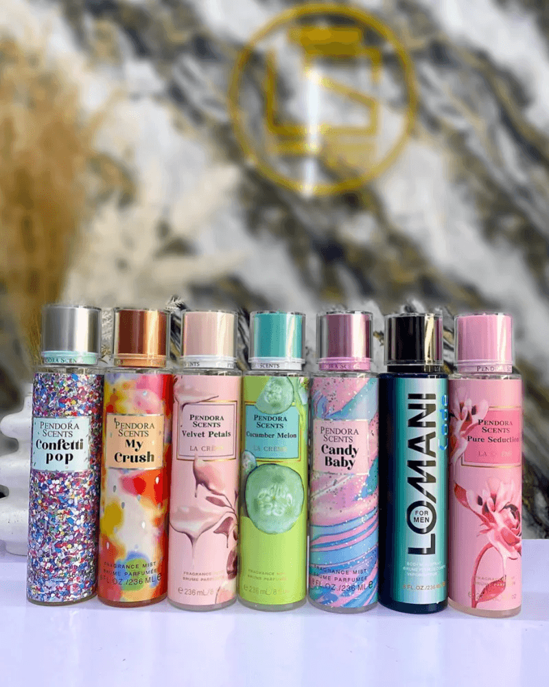 Pendora / Lomani Body Mist 236ml — scent lineup