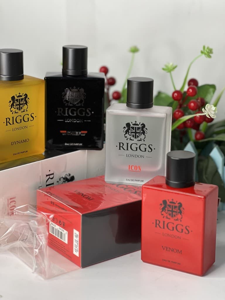 Riggs Perfume 100ml — Dynamo, Chief, Icon & Venom
